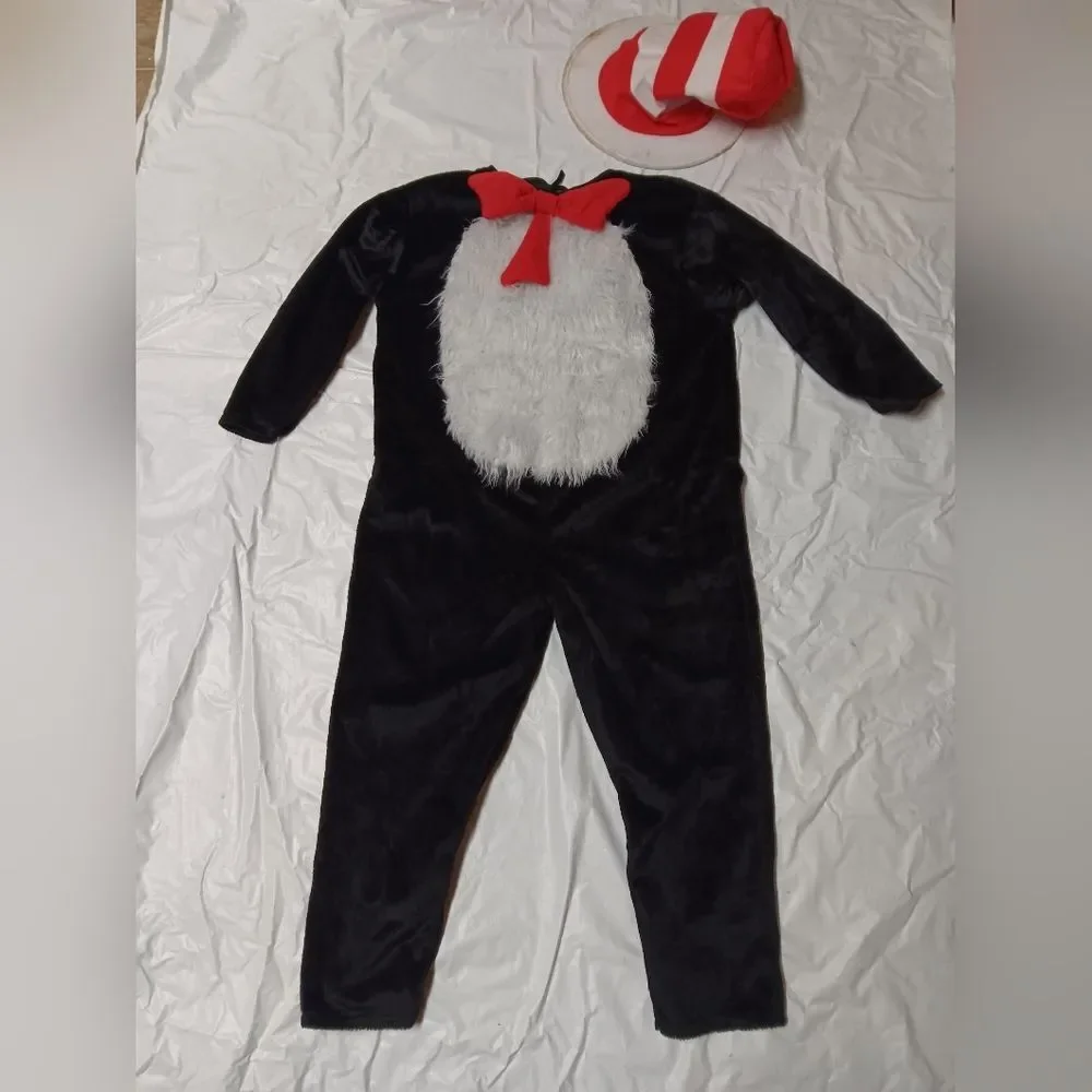 Dr. Seuss Cat in the Hat Deluxe Kids Costume - Black and White Unisex